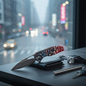 El Yapımı Yerli Üretim Epoksi Kabzeli Küçük Boy Av Kamp Çakısı - Kilitli Çakı